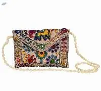 Handmade Rajasthani Embroidered Bags (Cream)