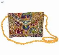 Handmade Rajasthani Embroidered Bags (Yellow)