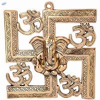 Swastik Metal Wall Hanging