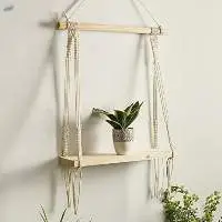 Hand Woven Hanging Shelves For Home Decor