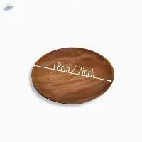 Wooden Plate Mahogany - 18cm