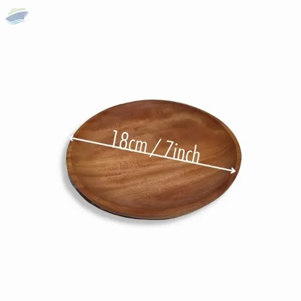 Wooden Plate Mahogany - 18cm