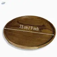 Wooden Plate Teak - 23cm