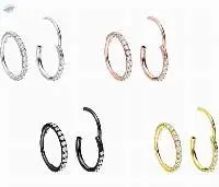 Segment Ring Clicker Setted Crystals