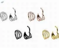 Segment Three Rings Clicker With Crystals