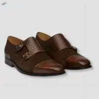 Brown Suede Monk Strap