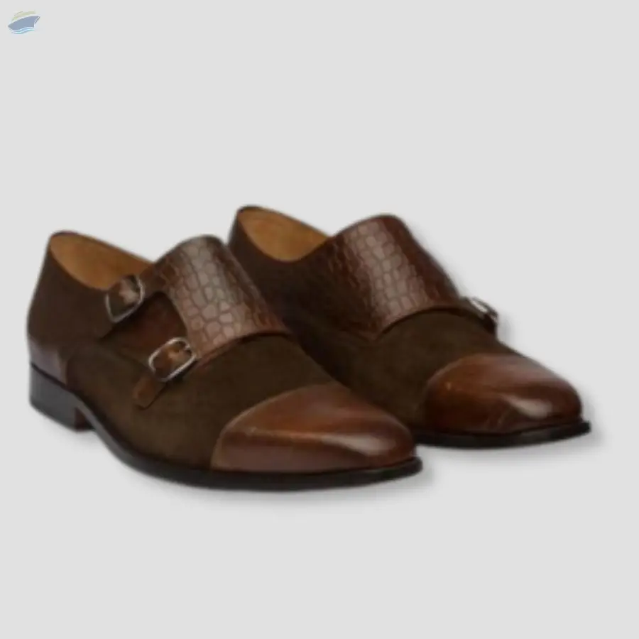 Brown Suede Monk Strap