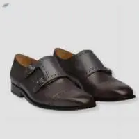 Grey Captoe Monk Strap