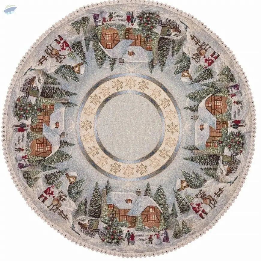 Tapestry Tablecloth With Lace