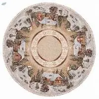 Tapestry Tablecloth With Lace