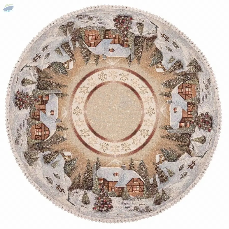 Tapestry Tablecloth With Lace