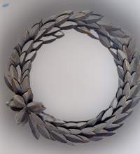 Christmas Decorative Metal Leaves Wreath