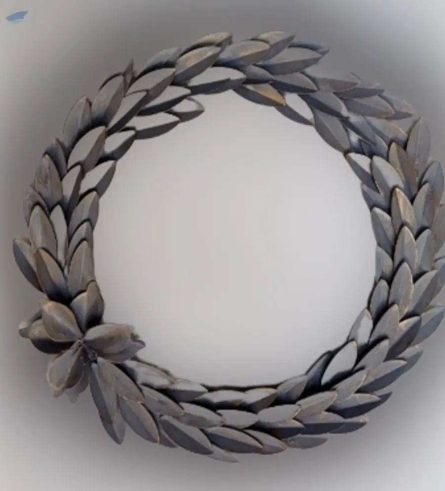 Christmas Decorative Metal Leaves Wreath