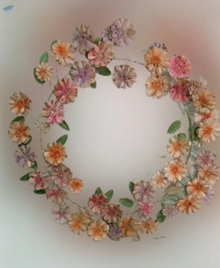 Metal Floral Wreath