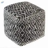 Hand Woven Wool Pouf