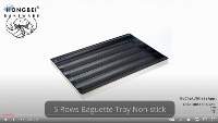 5 Row Baguette Tray Non-stick PTFE Aluminum