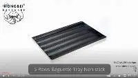 5 Row Baguette Tray Non-stick PTFE Aluminum