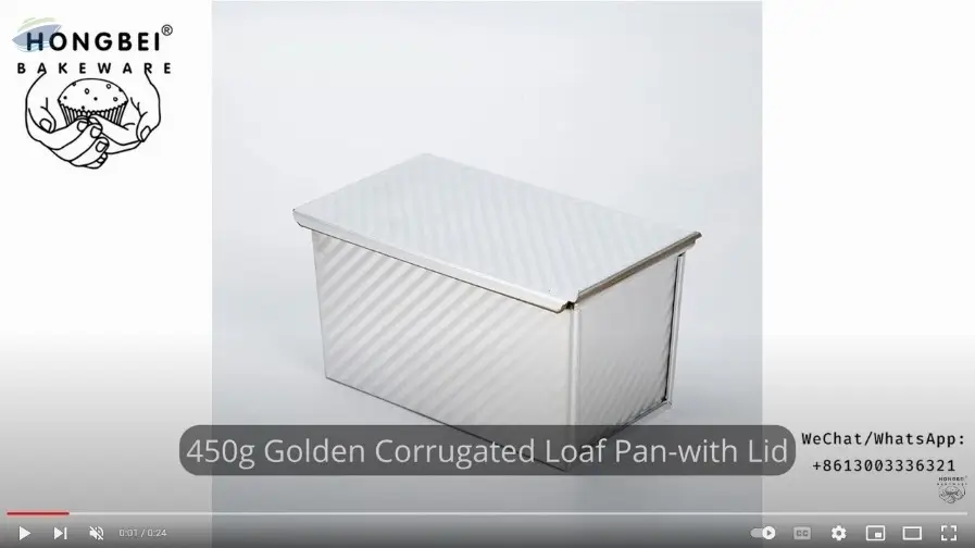 450g Corrugated Loaf Pan Golden For Bakery