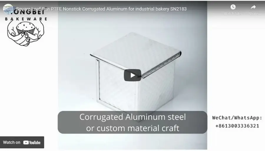 Square Corrugated Loaf Bread Pan PTFE Nonstick