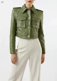 Alligator - Grain Light Coated Denim Short Shirt