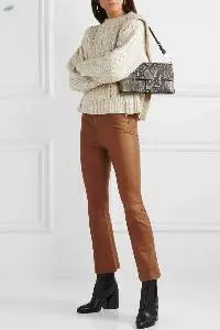Female Sheepskin Tight Stretch Leather Pants