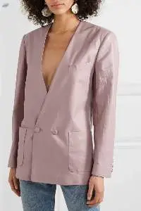 WomenÃ¢??s Lambskin Fit Leather Suit Jacket