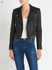 Women Slim Fit Sheepskin Motorcycle Jacket