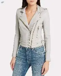 Women Slim Sheep Leather Jacket