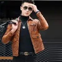 Men's Sheepskin Motorcycle Soft Leather Jacket