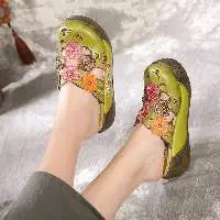 Ethnic Style Light Weight Thick-Soled Slippers