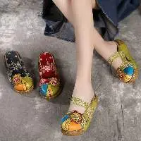 Ethnic Style Thick Bottom Retro Women's Shoes