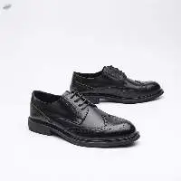 Carved Brock Handmade Men's Leather Shoes