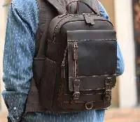 Leather Business Computer Backpack