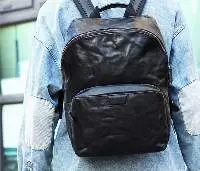 Tanned Leather Large Casual Computer Bagpack