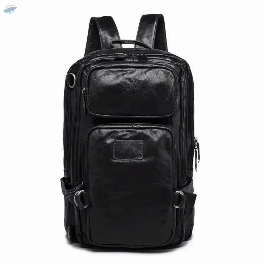 Genuine Leather Men's First Layer Backpack