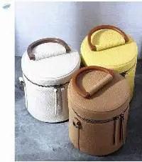 Women's Thin Shoulder Strap Round Bucket Bag