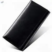 Genuine Leather Long Triple Fold Wallet