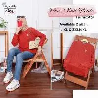 Blouse Flower Knit