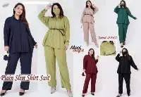Plain Slim Shirt Suit