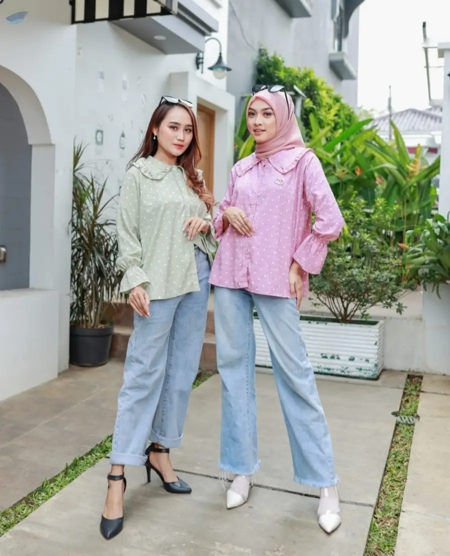 Polka Crincle Shirt