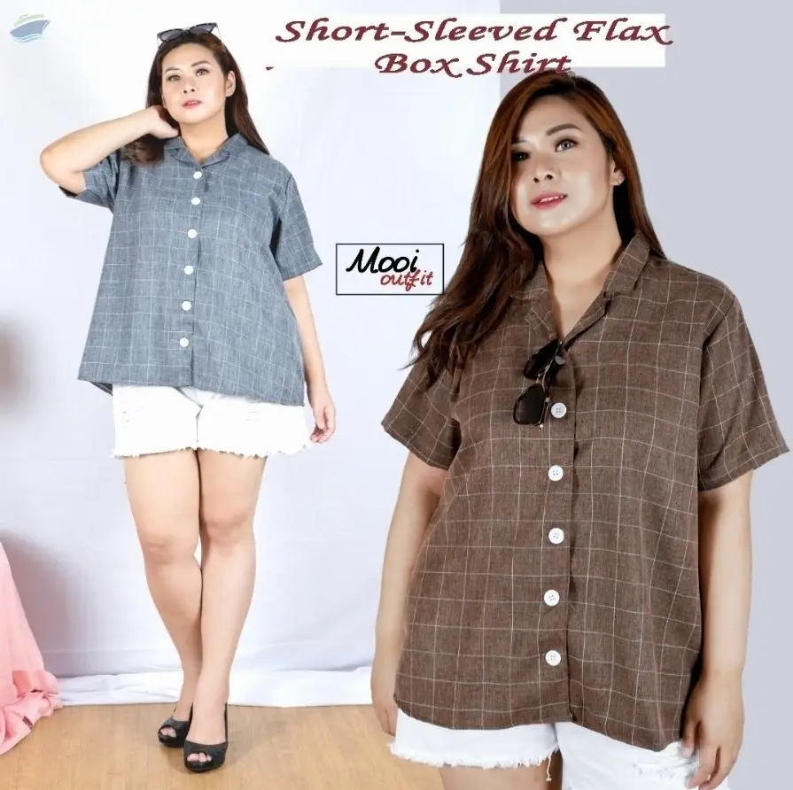 Short-Sleeved Flax Box Shirt