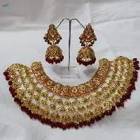 Rubby Green Bridal Necklace in Jadau Jewellery