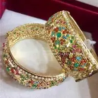 22ct Gold Finishing  Jadau Kade/Bangle