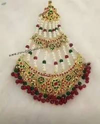 Gold look Ruby Green Jhumar Passa