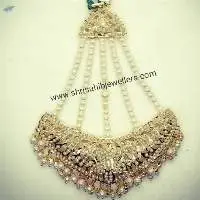 Laminated Pearl Jadau Jhumar Passa