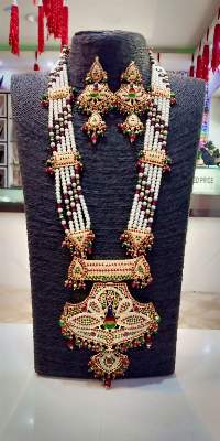 Gold Plated Peacock Design Long Rani Har