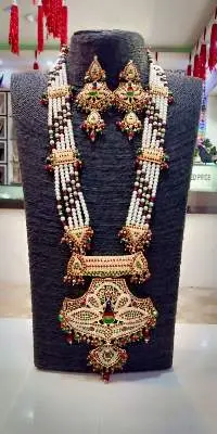 Gold Plated Peacock Design Long Rani Har