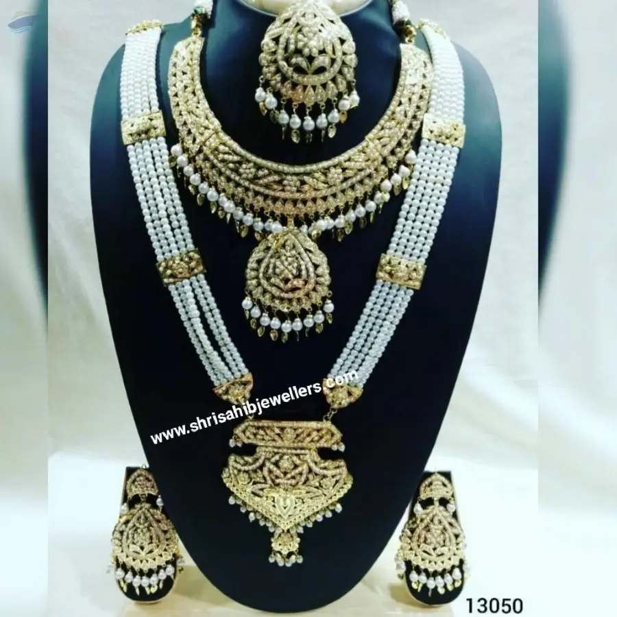 Piple Patti Necklace Set With Jadau Rani Har