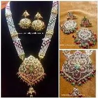 Ruby Green Punjabi Jadau Rani Har