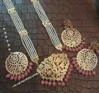 Gold Plated Baby Pink Pearl Rani Har